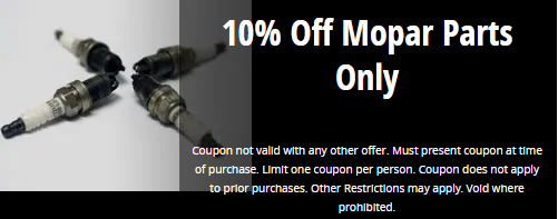 10% Off Mopar Parts Only